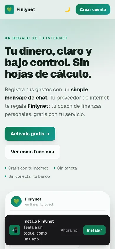 Finlynet en el celular